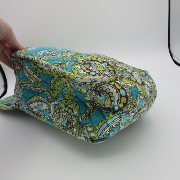 Vera Bradley Peacock Green Turquoise Lunch Box Lined Paisley Floral - Picture 5 of 5